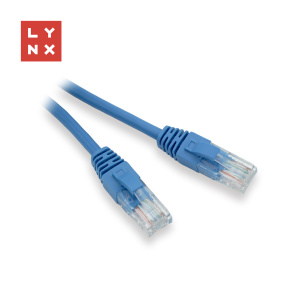 LYNX UTP patch kabel Cat5e, PVC, CCA, 0,5m, modrý (balení obsahuje 10ks) LYNX UTP patch kabel Cat5e, PVC, CCA, 0,5m, modrý (balení obsahuje 10ks)
