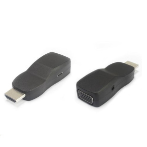 PREMIUMCORD Převodník HDMI na VGA miniaturní provedení se zvukem a napájecím konektorem - černý PREMIUMCORD Převodník HDMI na VGA miniaturní provedení se zvukem a napájecím konektorem - černý
