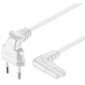 PREMIUMCORD Kabel síťový 230V k magnetofonu se zahnutými konektory 5m, bíla PREMIUMCORD Kabel síťový 230V k magnetofonu se zahnutými konektory 5m, bíla