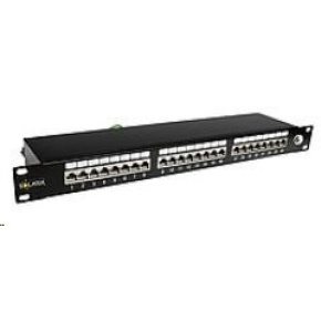 Solarix Patch panel 24 x RJ45 CAT6 STP černý 1U SX24-6-STP-BK Solarix Patch panel 24 x RJ45 CAT6 STP černý 1U SX24-6-STP-BK
