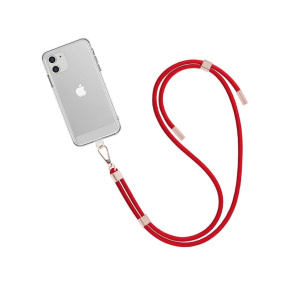 WG - Crossbody lace strap/transparent/red