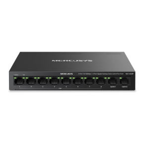 MERCUSYS switch MS110CMP (10x100Mb/s,8xPoE+,115W,fanless)