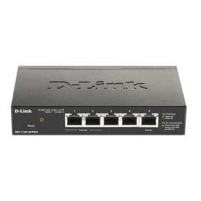 D-Link DGS-1100-05PDV2 5-Port Gigabit PoE Smart Switch, bez zdroje - napájen přes PoE, 2 PoE porty D-Link DGS-1100-05PDV2 5-Port Gigabit PoE Smart Switch, bez zdroje - napájen přes PoE, 2 PoE porty