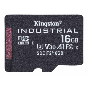 Kingston MicroSDHC karta 16GB Industrial C10 A1 pSLC Card Single Pack Kingston MicroSDHC karta 16GB Industrial C10 A1 pSLC Card Single Pack