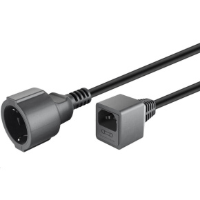 PREMIUMCORD Prodlužovací přívod 230V s EURO konektorem C14 (IEC connection) , 20cm PREMIUMCORD Prodlužovací přívod 230V s EURO konektorem C14 (IEC connection) , 20cm