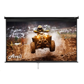 Nástěnné projekční plátno AVELI, 265x149cm (16:9) 120", černý tubus Nástěnné projekční plátno AVELI, 265x149cm (16:9) 120", černý tubus