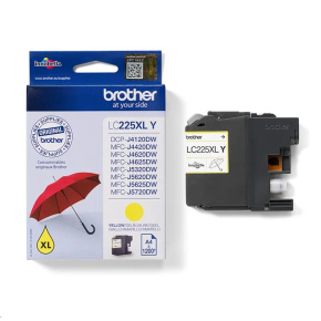 BROTHER INK LC-225XLY žlutý inkoust (až 1200 stran A4 dle ISO 24711) BROTHER INK LC-225XLY žlutý inkoust (až 1200 stran A4 dle ISO 24711)