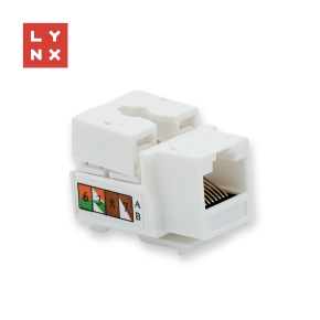 LYNX keystone UTP Cat5e, 90 stp., bílý LYNX keystone UTP Cat5e, 90 stp., bílý