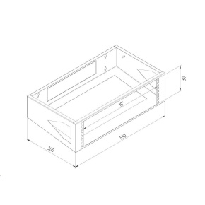TRITON 19" nástěnný rám 6U, hloubka 300mm TRITON 19" nástěnný rám 6U, hloubka 300mm