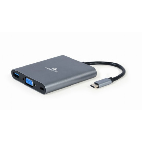 GEMBIRD CABLEXPERT USB-C 6-in-1 multi-port adapter (Hub3.1 + HDMI + VGA + PD + čtečka karet + stereo audio) GEMBIRD CABLEXPERT USB-C 6-in-1 multi-port adapter (Hub3.1 + HDMI + VGA + PD + čtečka karet + stereo audio)