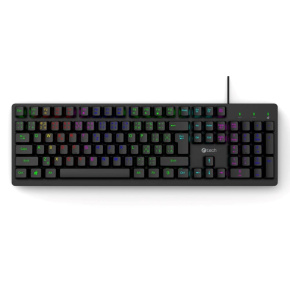 C-TECH Klávesnice Riven, Drátová USB, černá