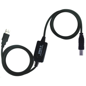 PREMIUMCORD USB 2.0 repeater a propojovací kabel A/M-B/M 15m PREMIUMCORD USB 2.0 repeater a propojovací kabel A/M-B/M 15m