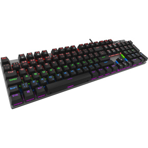 WG - Herní mechanická klávesnice WG, podsvícená, drátová, černá WG - Herní mechanická klávesnice WG, podsvícená, drátová, černá