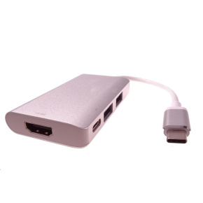 PREMIUMCORD Převodník USB3.1 typ C na HDMI + 2xUSB3.0 + PD charge, Aluminium pouzdro PREMIUMCORD Převodník USB3.1 typ C na HDMI + 2xUSB3.0 + PD charge, Aluminium pouzdro