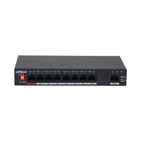 Dahua PFS3009-8ET1GT-96-V2, desktop switch, 9 portů, 8 PoE, Unmanaged