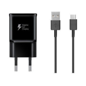 Samsung 15W Cestovní nabíječka + USB-C Datový Kabel Black (OOB Bulk) Samsung 15W Cestovní nabíječka + USB-C Datový Kabel Black (OOB Bulk)
