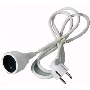 PREMIUMCORD Prodlužovací přívod 230V 3m, 1 zásuvka (M/F) bílá PREMIUMCORD Prodlužovací přívod 230V 3m, 1 zásuvka (M/F) bílá