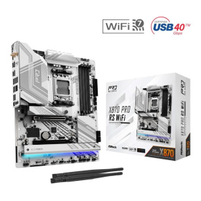 ASRock MB Sc AM5 X870 PRO RS WIFI, AMD X870, 4xDDR5, 1xHDMI, 2xUSB4, WI-FI