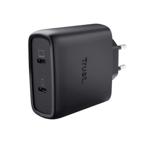 TRUST GaN Nabíječka MAXO 65W 2-Port, USB-C, černá TRUST GaN Nabíječka MAXO 65W 2-Port, USB-C, černá