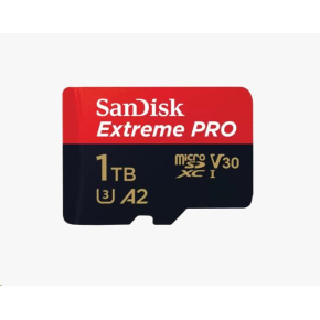 SanDisk micro SDXC karta 1TB Extreme PRO (200 MB/s Class 10, UHS-I U3 V30) + adaptér SanDisk micro SDXC karta 1TB Extreme PRO (200 MB/s Class 10, UHS-I U3 V30) + adaptér