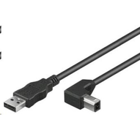 PREMIUMCORD Kabel USB 2.0 A-B propojovací 3m - zahnutý B konektor 90° PREMIUMCORD Kabel USB 2.0 A-B propojovací 3m - zahnutý B konektor 90°