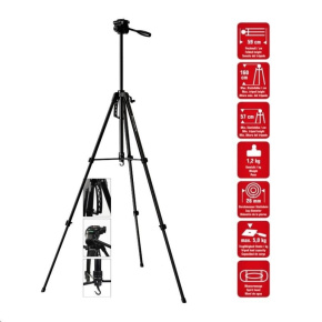 Braun Stativ Lightweight 160S (57-160cm, 1200 g, 3-směrná hlava, max. 5kg, černý) Braun Stativ Lightweight 160S (57-160cm, 1200 g, 3-směrná hlava, max. 5kg, černý)
