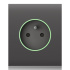 Ajax  CenterCover (smart) - Středový kryt zásuvky, horizontální, šedá