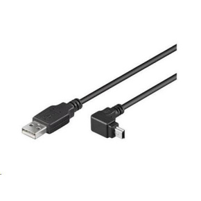 PREMIUMCORD Kabel USB 2.0 A-Mini B (5pin) propojovací, úhlový 1,8m PREMIUMCORD Kabel USB 2.0 A-Mini B (5pin) propojovací, úhlový 1,8m