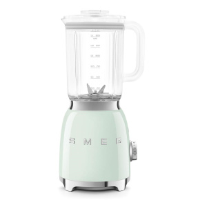 Smeg BLF03PGEU mixér, 800 W, 4 programy, funkce pulse, 18000 RPM, nerezové ostří, Ice crush, 50s Style, pastelově zelený