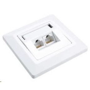 Solarix Zásuvka CAT6 UTP 2 x RJ45 pod omítku bílá SX9-2-6-UTP-WH Solarix Zásuvka CAT6 UTP 2 x RJ45 pod omítku bílá SX9-2-6-UTP-WH