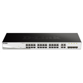 D-Link DGS-1210-24 28-port Gigabit Smart Switch, 24x GbE, 4x RJ45/SFP, fanless D-Link DGS-1210-24 28-port Gigabit Smart Switch, 24x GbE, 4x RJ45/SFP, fanless