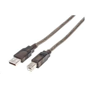 MANHATTAN Kabel USB-A na USB-B, 15m, černá MANHATTAN Kabel USB-A na USB-B, 15m, černá