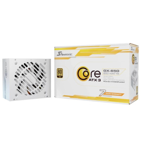 SEASONIC zdroj Core GX 650W White, 120mm, Plně modulární, 80+ Gold, ATX 3.1