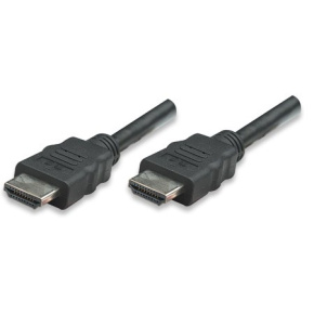 MANHATTAN kabel HDMI s Ethernetem, stíněný, 1m, Black MANHATTAN kabel HDMI s Ethernetem, stíněný, 1m, Black