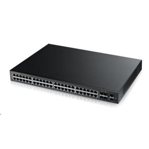 Zyxel GS1920-48HPV2 52-port Gigabit WebManaged PoE Switch, 48x gigabit RJ45, 4x gigabit RJ45/SFP, 2x SFP, 375W pro PoE Zyxel GS1920-48HPV2 52-port Gigabit WebManaged PoE Switch, 48x gigabit RJ45, 4x gigabit RJ45/SFP, 2x SFP, 375W pro PoE