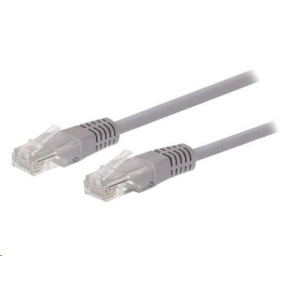 C-TECH kabel patchcord Cat5e, UTP, šedý, 5m C-TECH kabel patchcord Cat5e, UTP, šedý, 5m