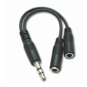 PREMIUMCORD Kabelová rozdvojka 3,5 Jack M - 2xF 10cm PREMIUMCORD Kabelová rozdvojka 3,5 Jack M - 2xF 10cm
