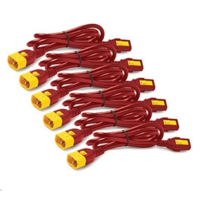 APC Power Cord Kit (6 ks), Locking, C13 to C14, 1.8m, Red APC Power Cord Kit (6 ks), Locking, C13 to C14, 1.8m, Red
