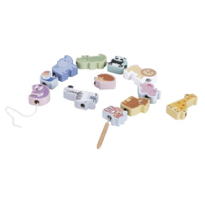 Navlékání korálků - dřevěných zvířátek ze ZOO Navlékání korálků - dřevěných zvířátek ze ZOO