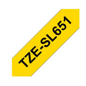 BROTHER TZESL651 - kazeta TZ šířky 24mm, lamino TZE-SL651, žlutá/černé písmo BROTHER TZESL651 - kazeta TZ šířky 24mm, lamino TZE-SL651, žlutá/černé písmo