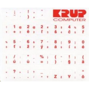 PremiumCord Česká přelepka na klávesnici - červená PremiumCord Česká přelepka na klávesnici - červená