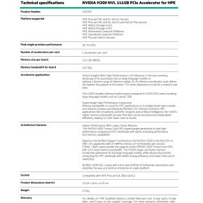NVIDIA H200 NVL 141GB PCIe Accelerator for HPE