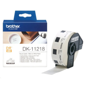 BROTHER DK-11218 - 400 kulatých štítků na kotouči, 24 mm x 90 mm BROTHER DK-11218 - 400 kulatých štítků na kotouči, 24 mm x 90 mm