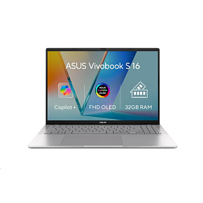 ASUS NTB Vivobook S16 (M3607GA-OLED012WZ), Ryzen AI 7 445, 16" 1920 x 1200, 16GB, 512GB SSD, Radeon, W11 Home, Gray ASUS NTB Vivobook S16 (M3607GA-OLED012WZ), Ryzen AI 7 445, 16" 1920 x 1200, 16GB, 512GB SSD, Radeon, W11 Home, Gray