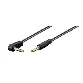 PREMIUMCORD Kabel Jack 3,5mm - 3,5mm konektor 90° M/M 1m PREMIUMCORD Kabel Jack 3,5mm - 3,5mm konektor 90° M/M 1m